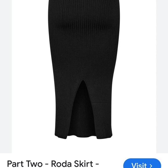 Ribbed midi skirt - Picture 1 of 2